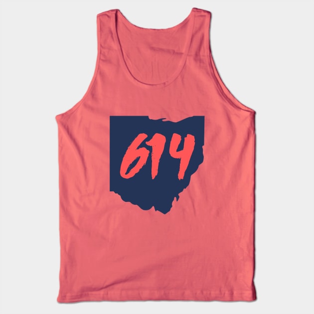 Columbus Ohio 614 Area Code Tank Top by crackstudiodsgn